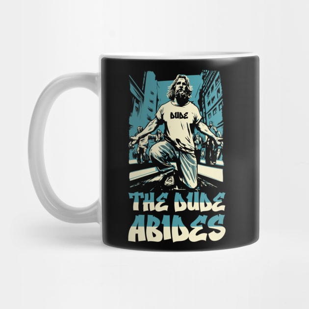 The Dude Abides 90's Rap Hip-hop Style Funny Big Lebowski by GIANTSTEPDESIGN